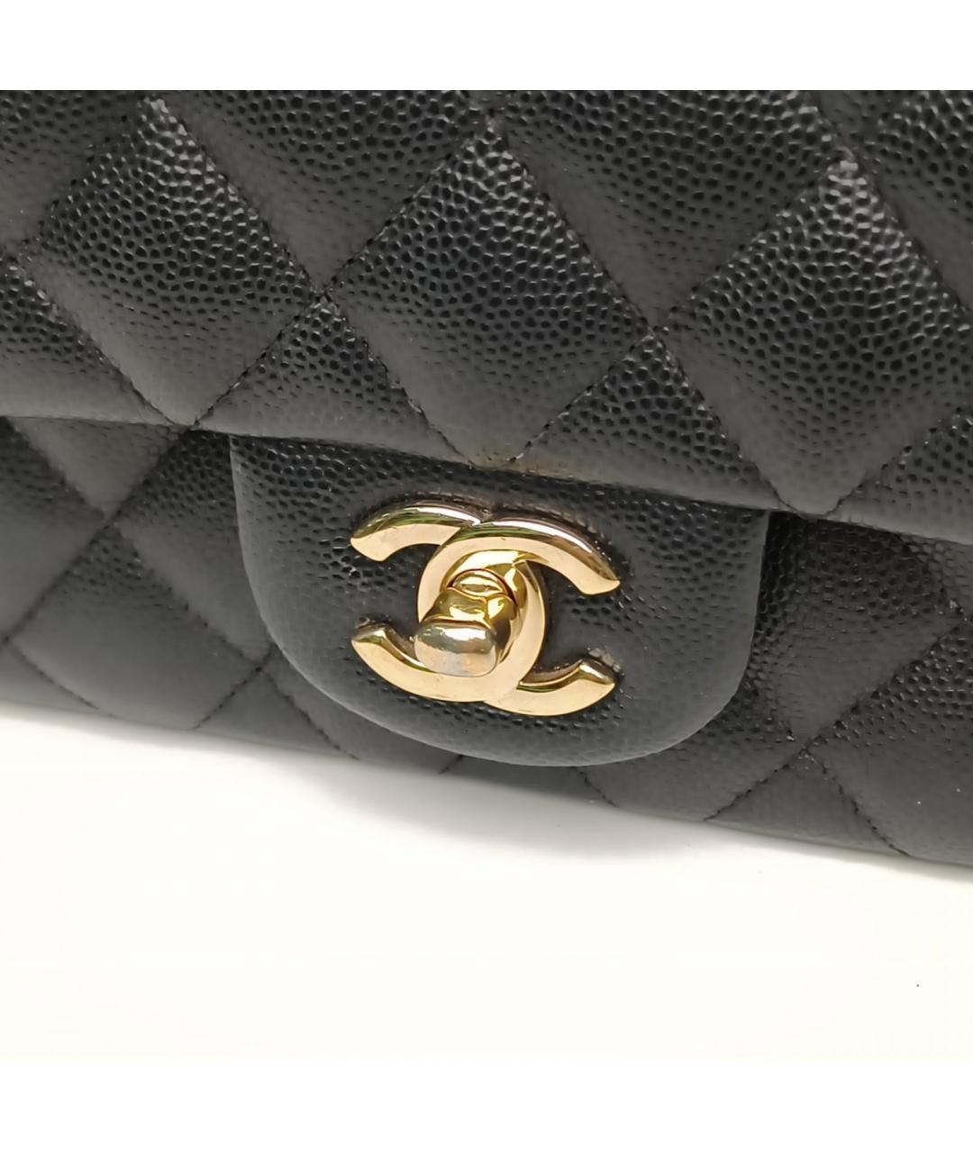 CHANEL Черная кожаная сумка через плечо, фото 7
