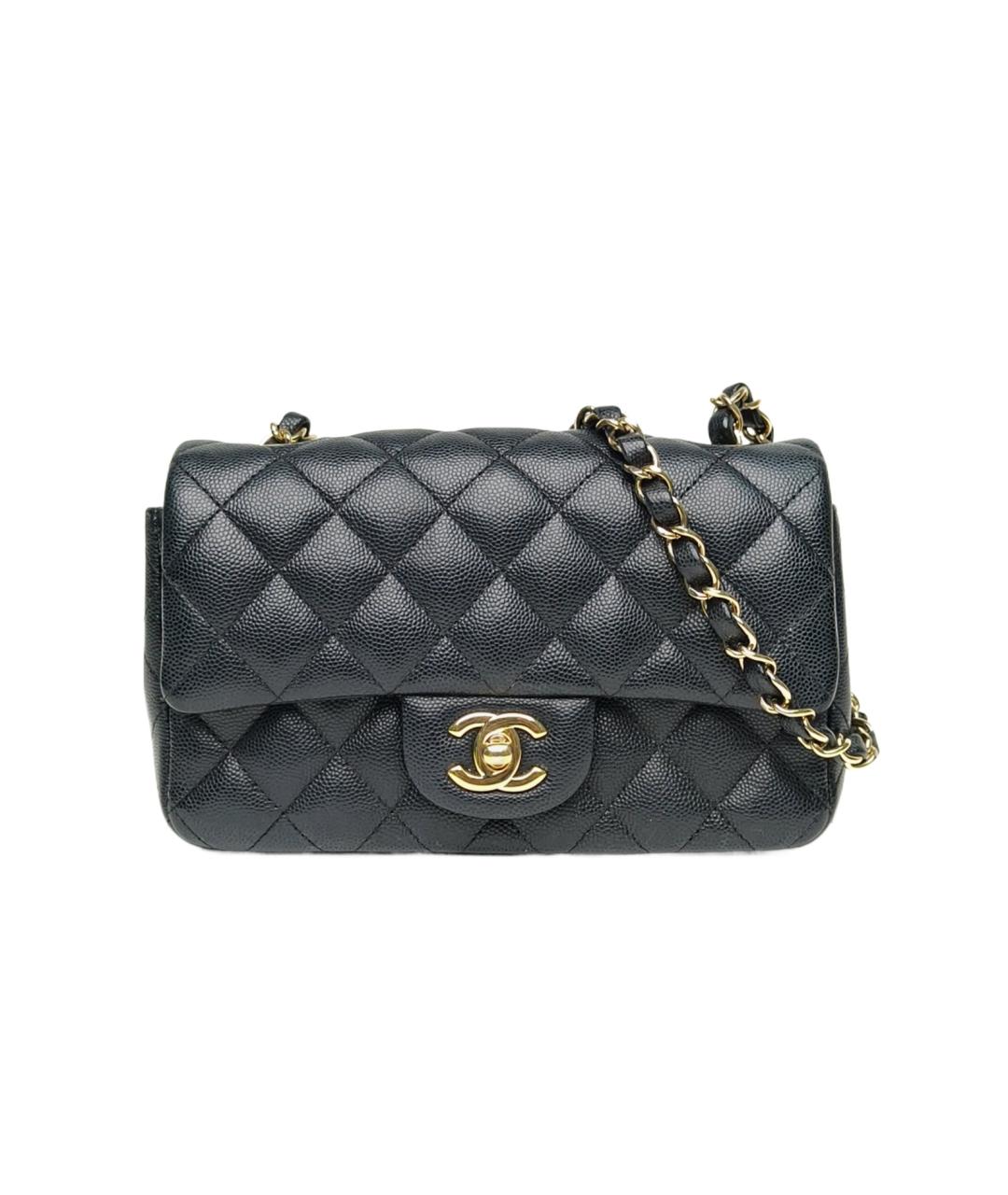 CHANEL Черная кожаная сумка через плечо, фото 9