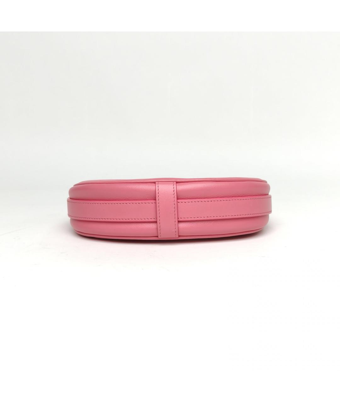 CELINE Розовая кожаная сумка через плечо, фото 6