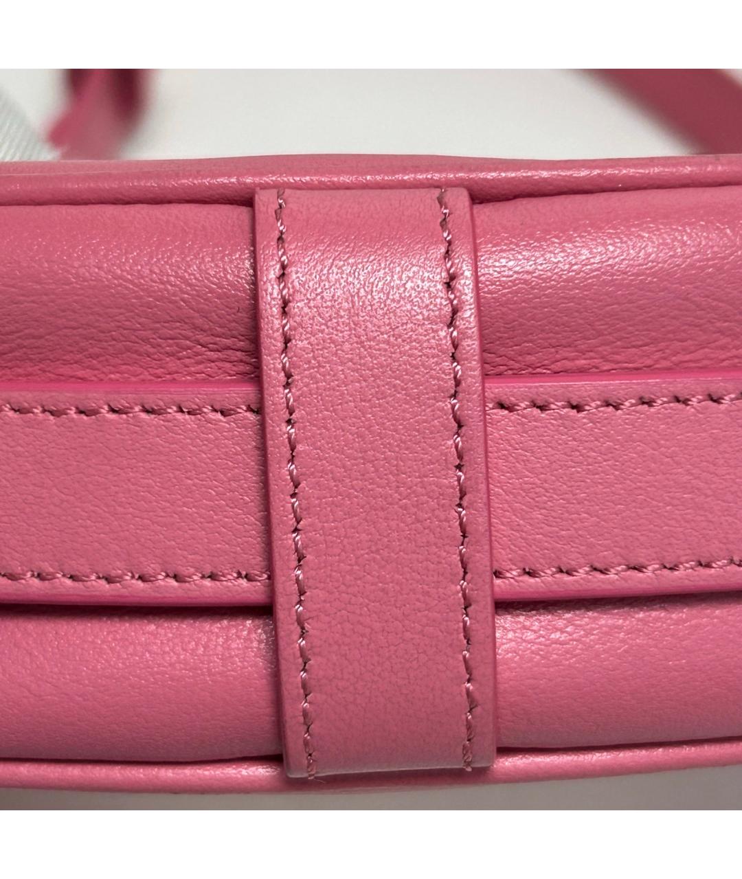 CELINE Розовая кожаная сумка через плечо, фото 9