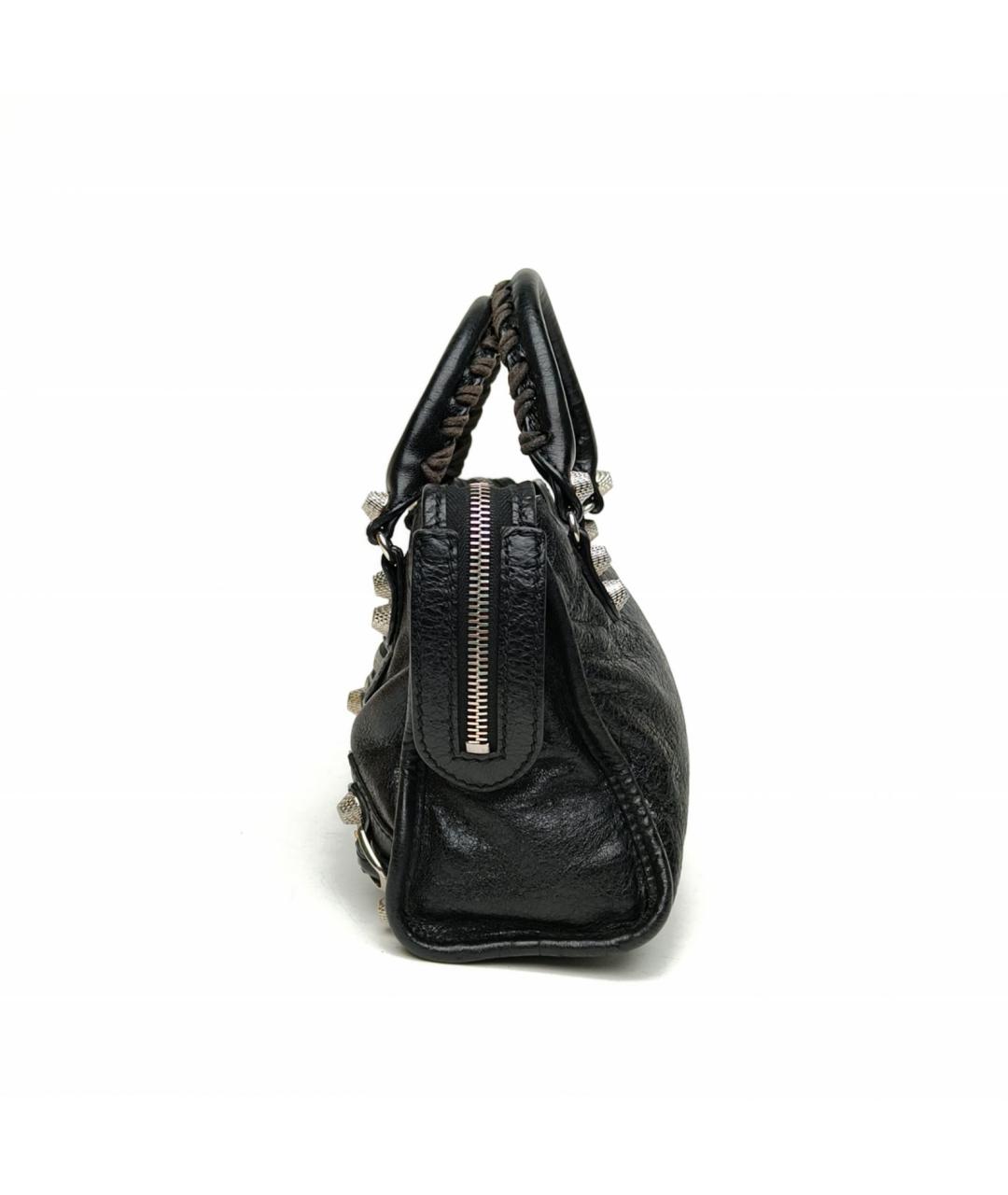 BALENCIAGA Черная кожаная сумка через плечо, фото 3