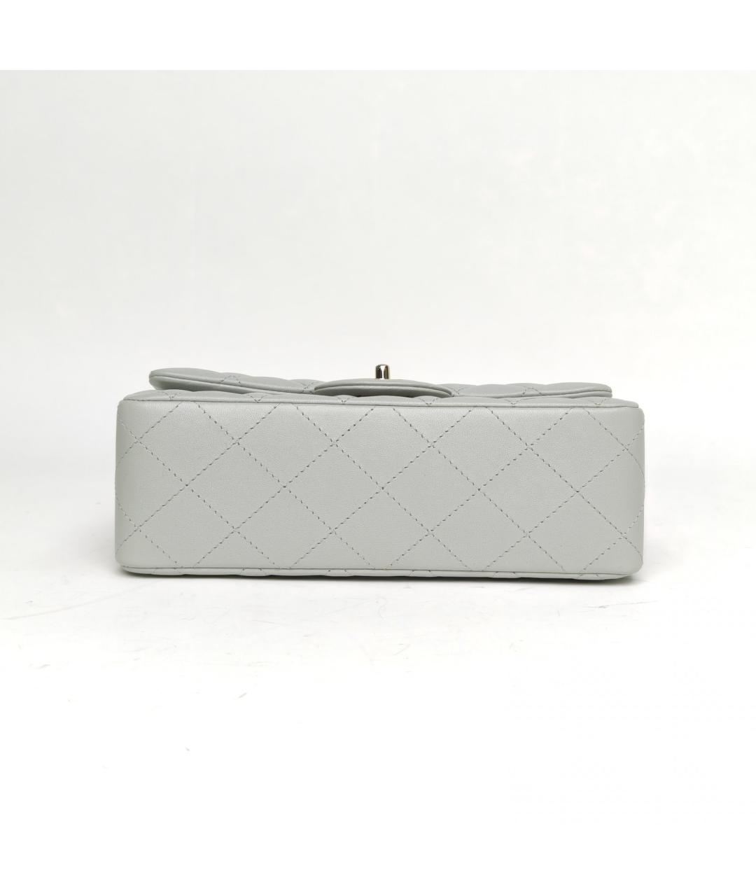 CHANEL Серая кожаная сумка через плечо, фото 6