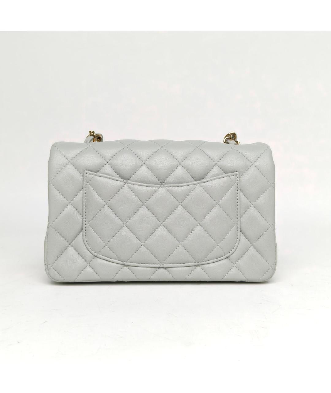 CHANEL Серая кожаная сумка через плечо, фото 4