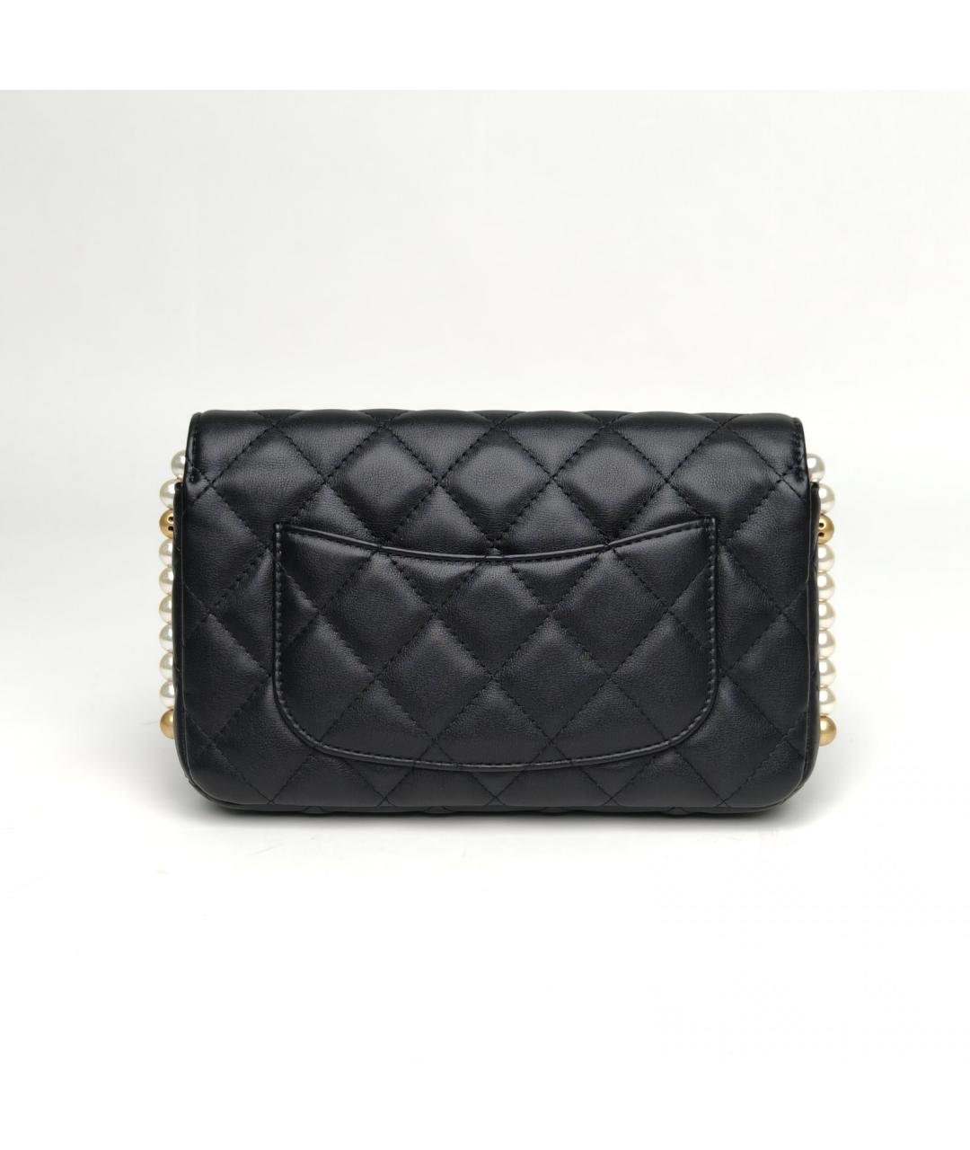 CHANEL Черная кожаная сумка через плечо, фото 4