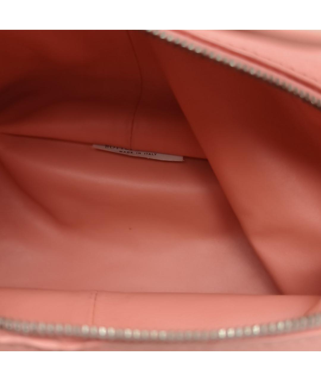 BOTTEGA VENETA Коралловая кожаная сумка через плечо, фото 7