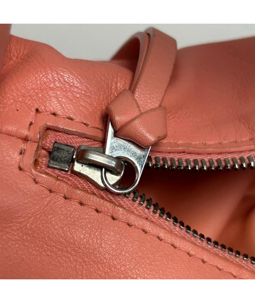 BOTTEGA VENETA Коралловая кожаная сумка через плечо, фото 9