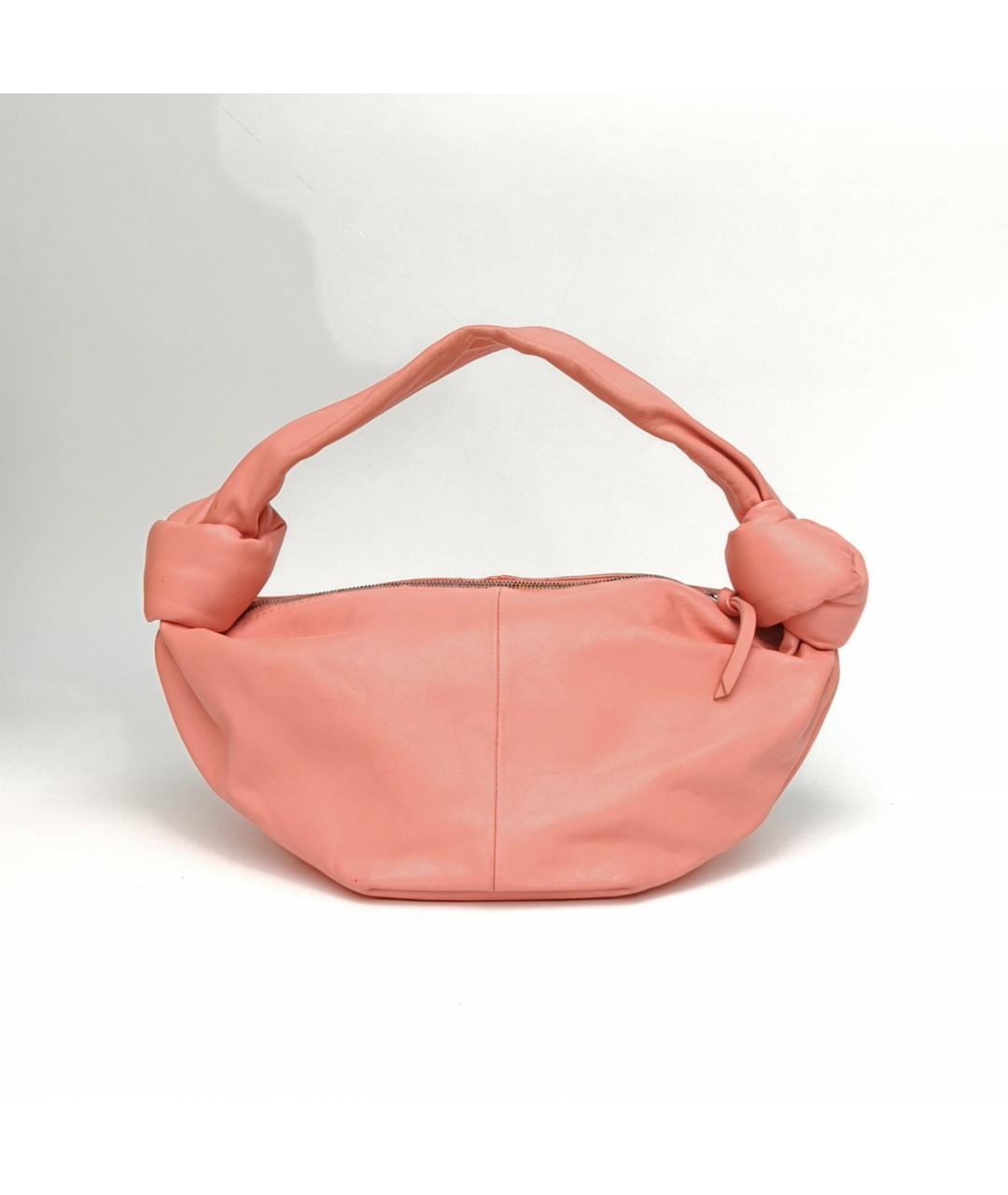 BOTTEGA VENETA Коралловая кожаная сумка через плечо, фото 2