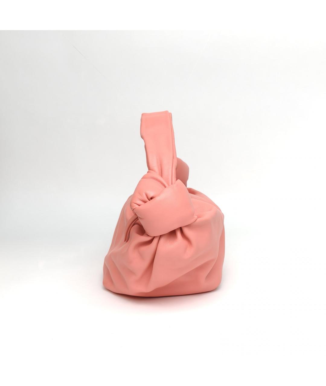 BOTTEGA VENETA Коралловая кожаная сумка через плечо, фото 3