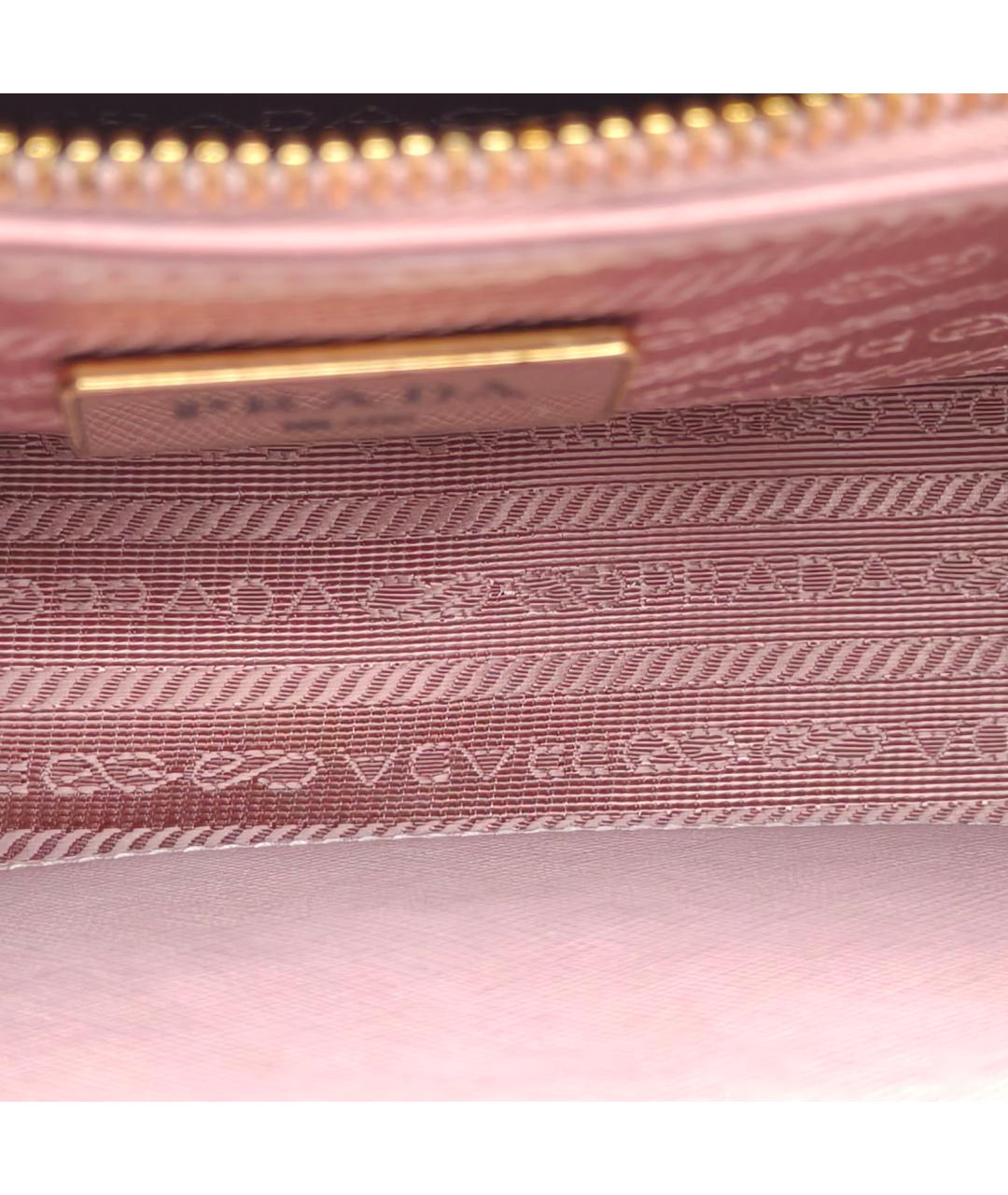 PRADA Розовая кожаная сумка через плечо, фото 8