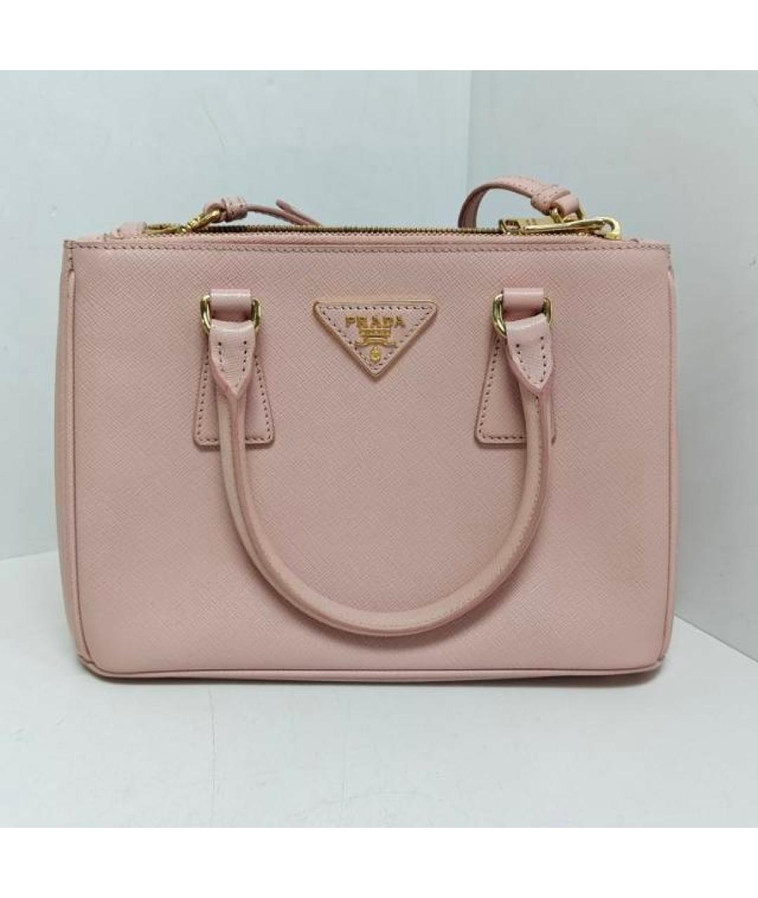 PRADA Розовая кожаная сумка через плечо, фото 9