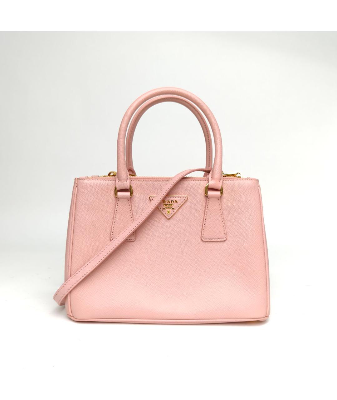 PRADA Розовая кожаная сумка через плечо, фото 2