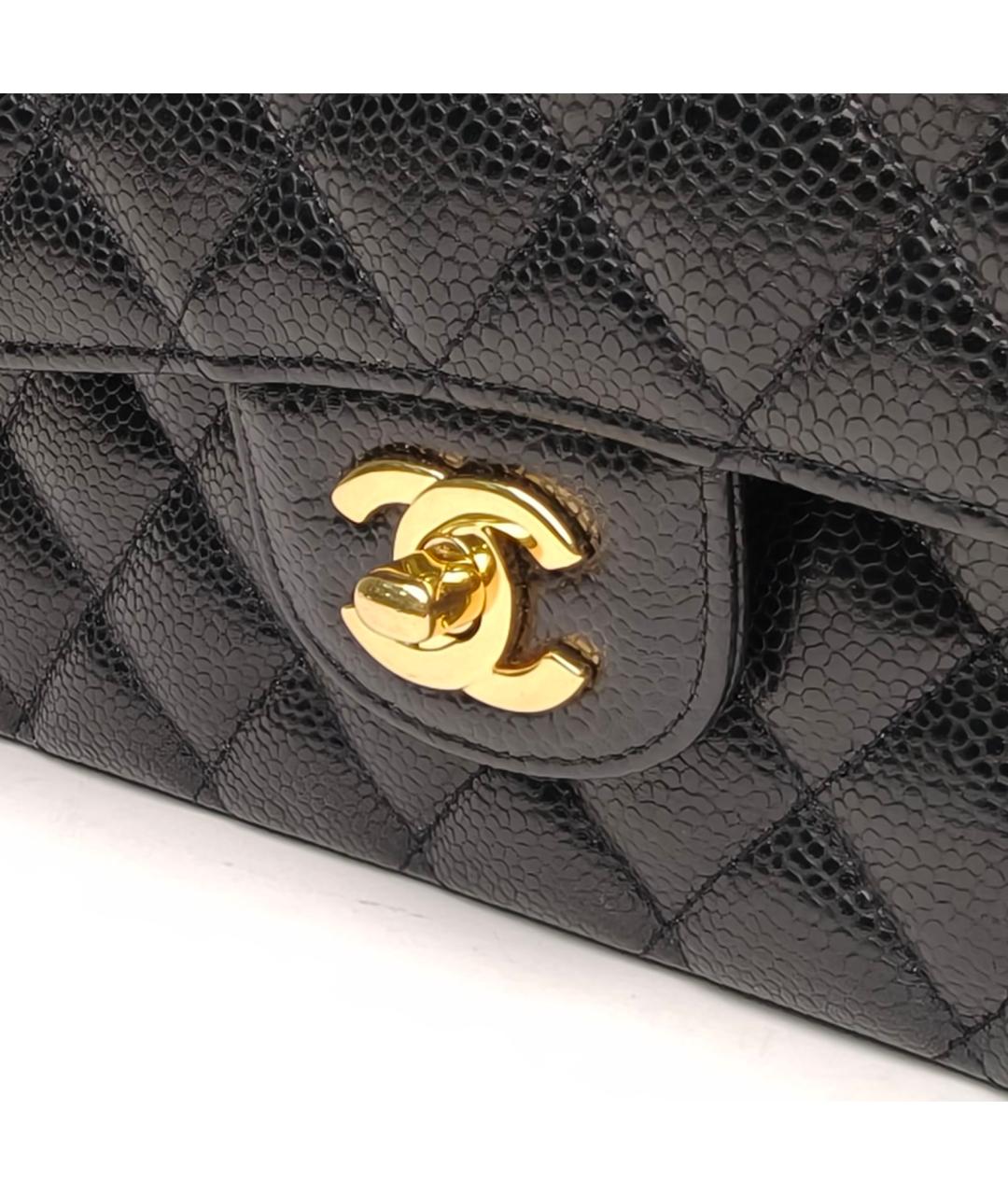 CHANEL Черная кожаная сумка через плечо, фото 7
