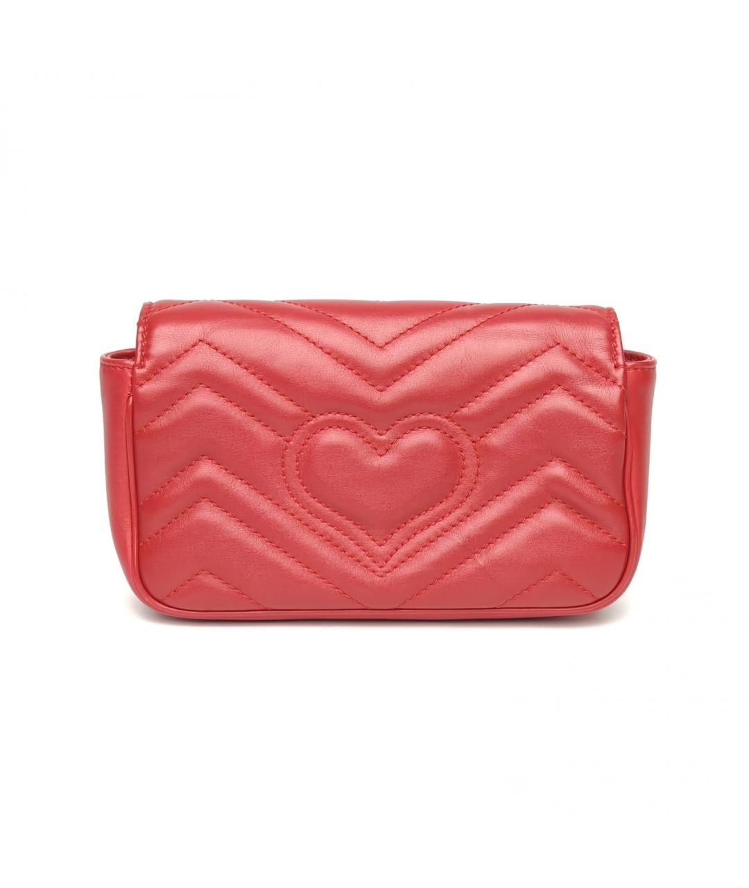 GUCCI Красная кожаная сумка через плечо, фото 4