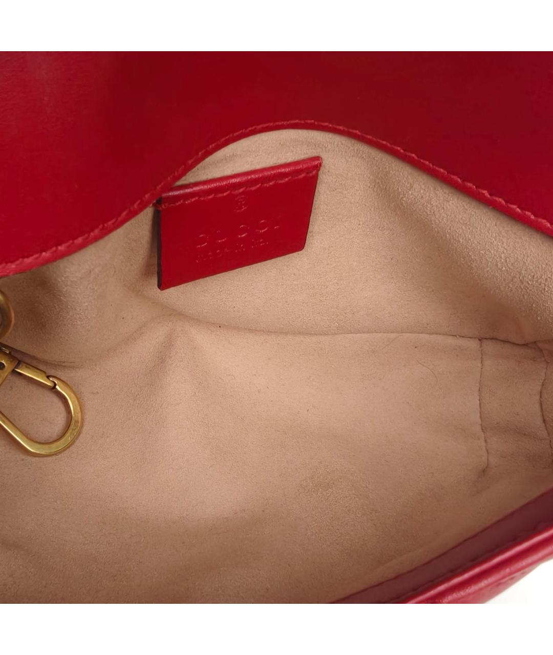 GUCCI Красная кожаная сумка через плечо, фото 8