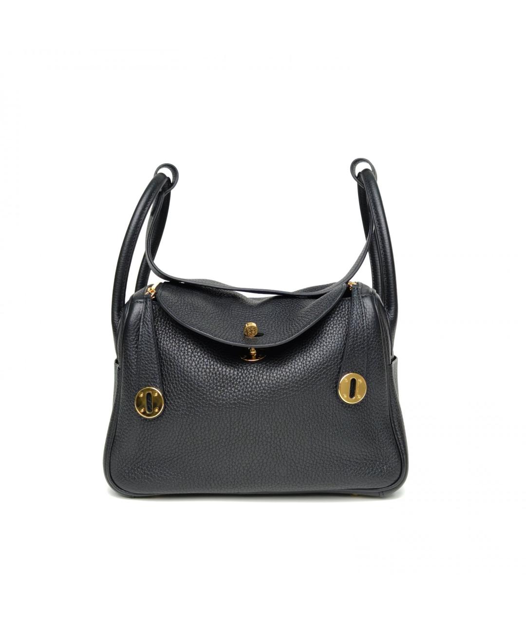 HERMES Черная кожаная сумка через плечо, фото 2