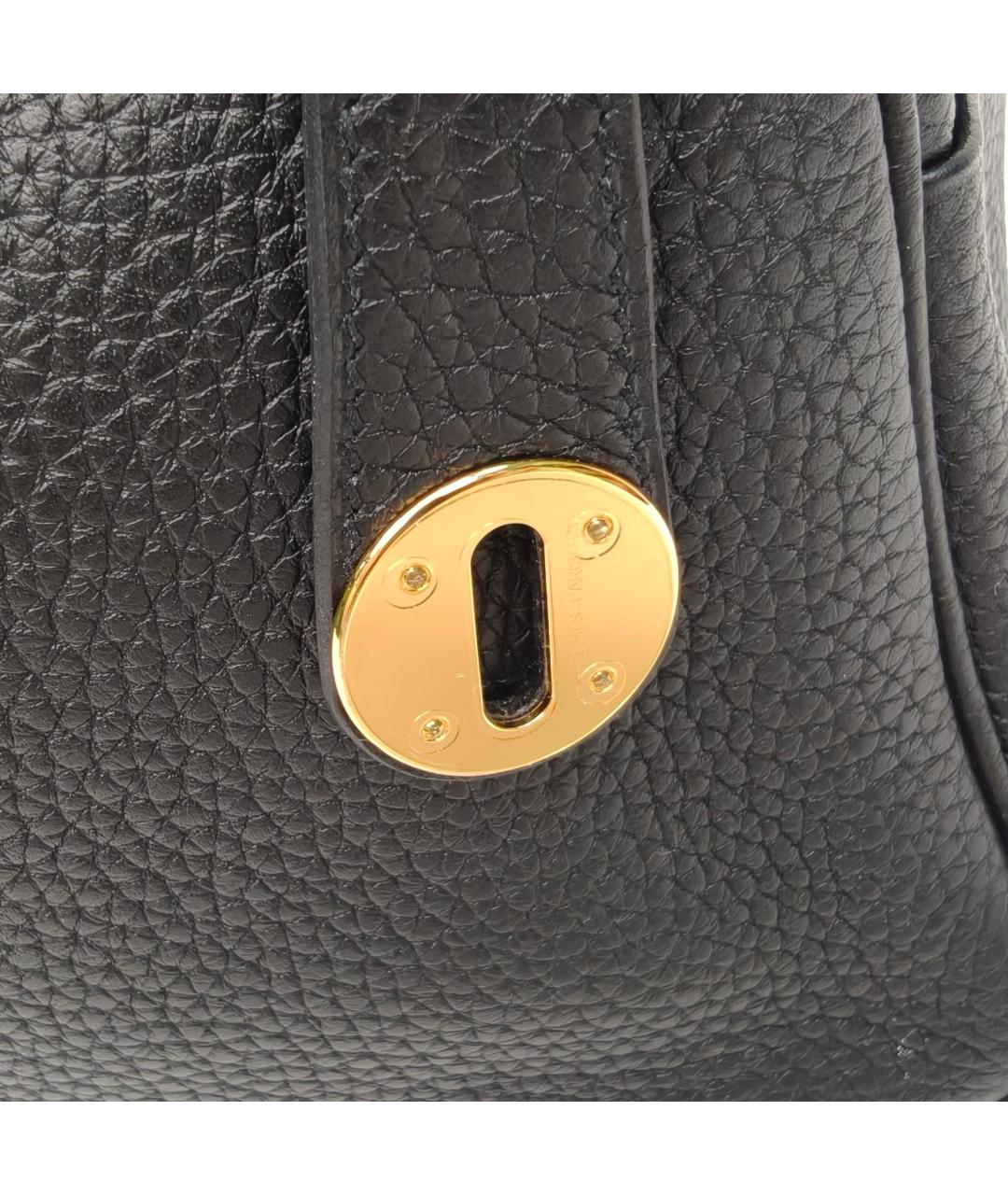 HERMES Черная кожаная сумка через плечо, фото 7