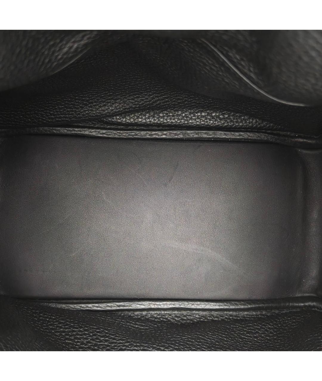 HERMES Черная кожаная сумка через плечо, фото 8