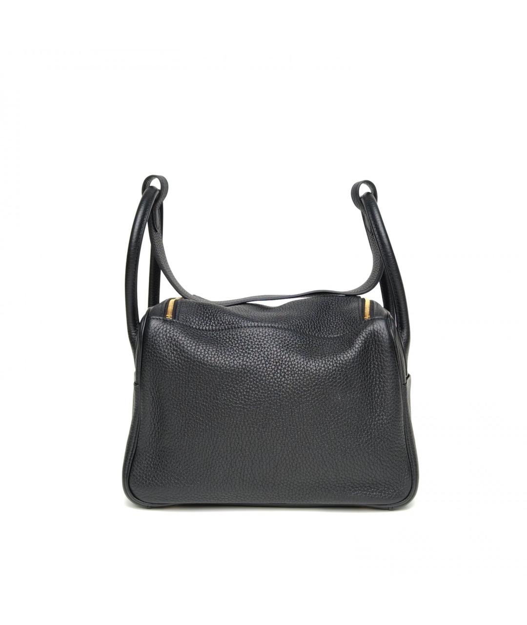 HERMES Черная кожаная сумка через плечо, фото 4