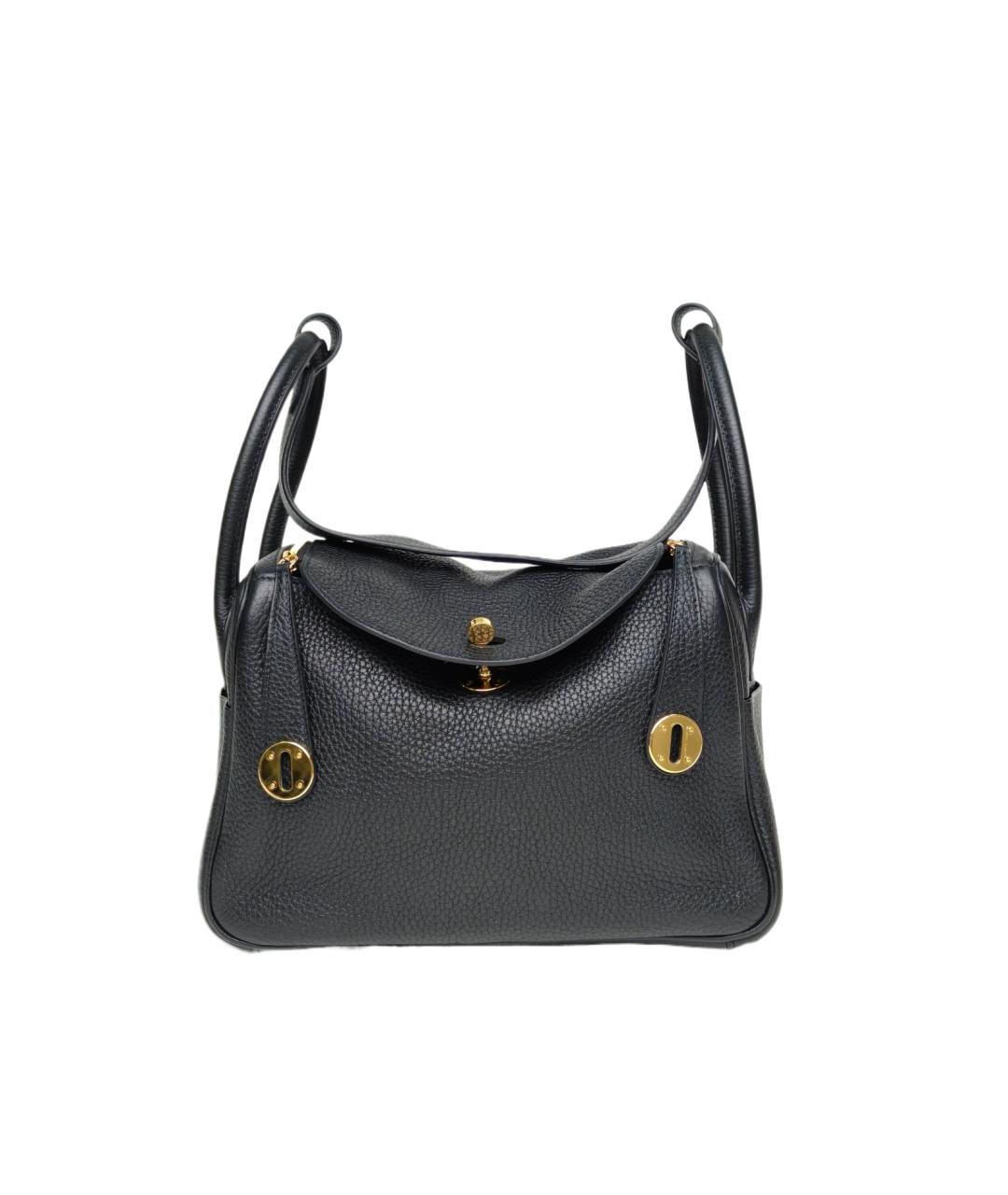 HERMES Черная кожаная сумка через плечо, фото 9