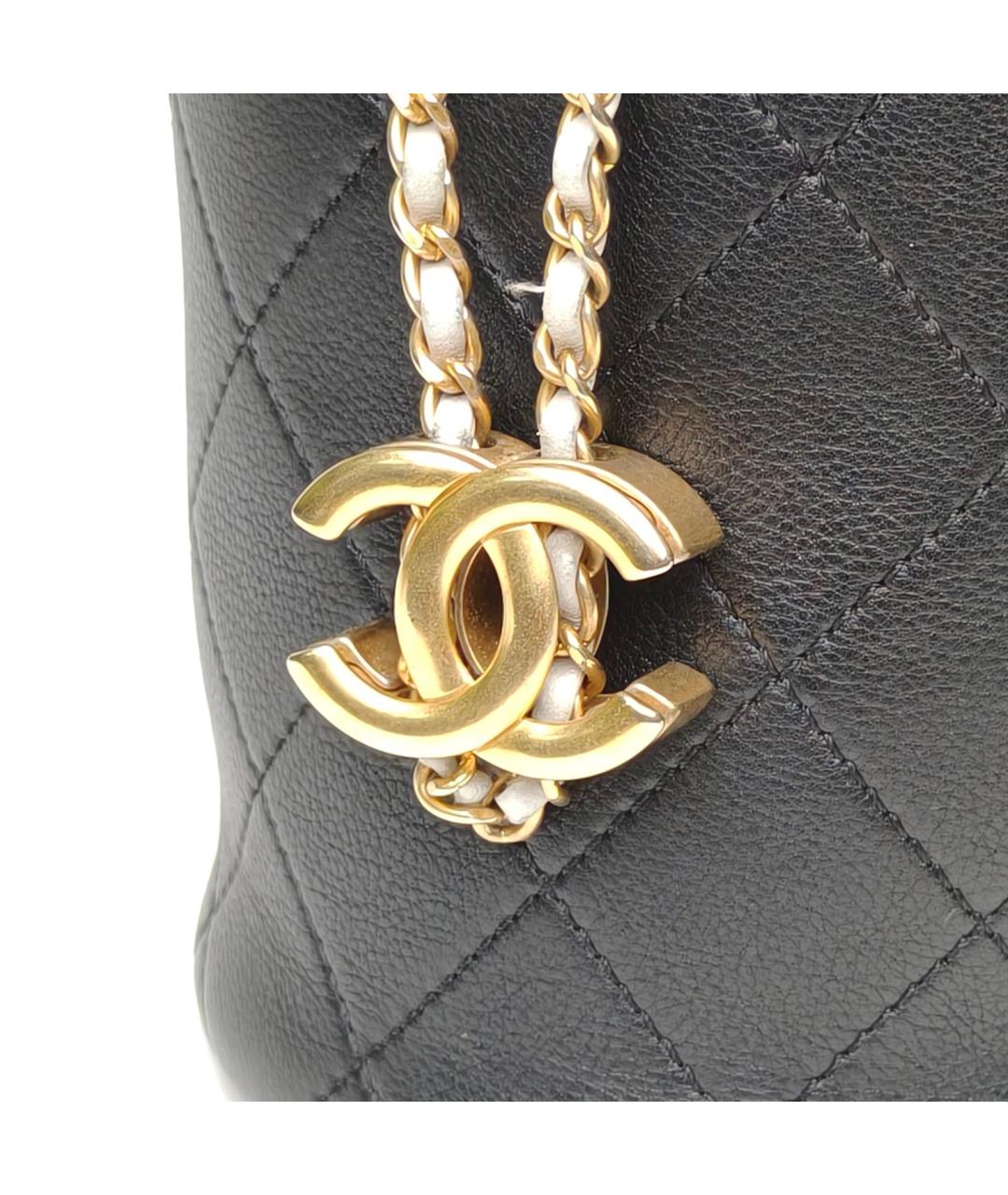 CHANEL Черная кожаная сумка через плечо, фото 8