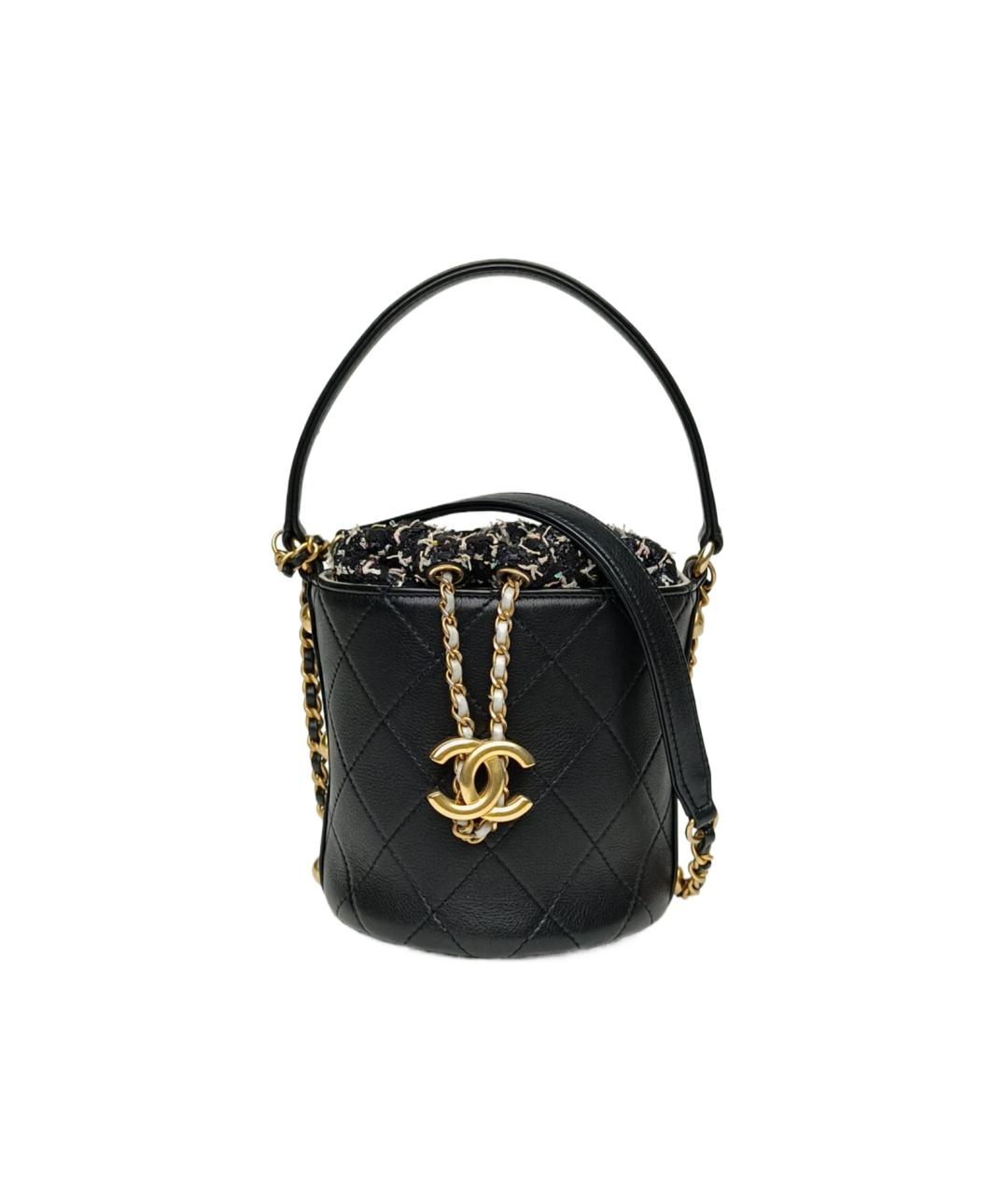 CHANEL Черная кожаная сумка через плечо, фото 9