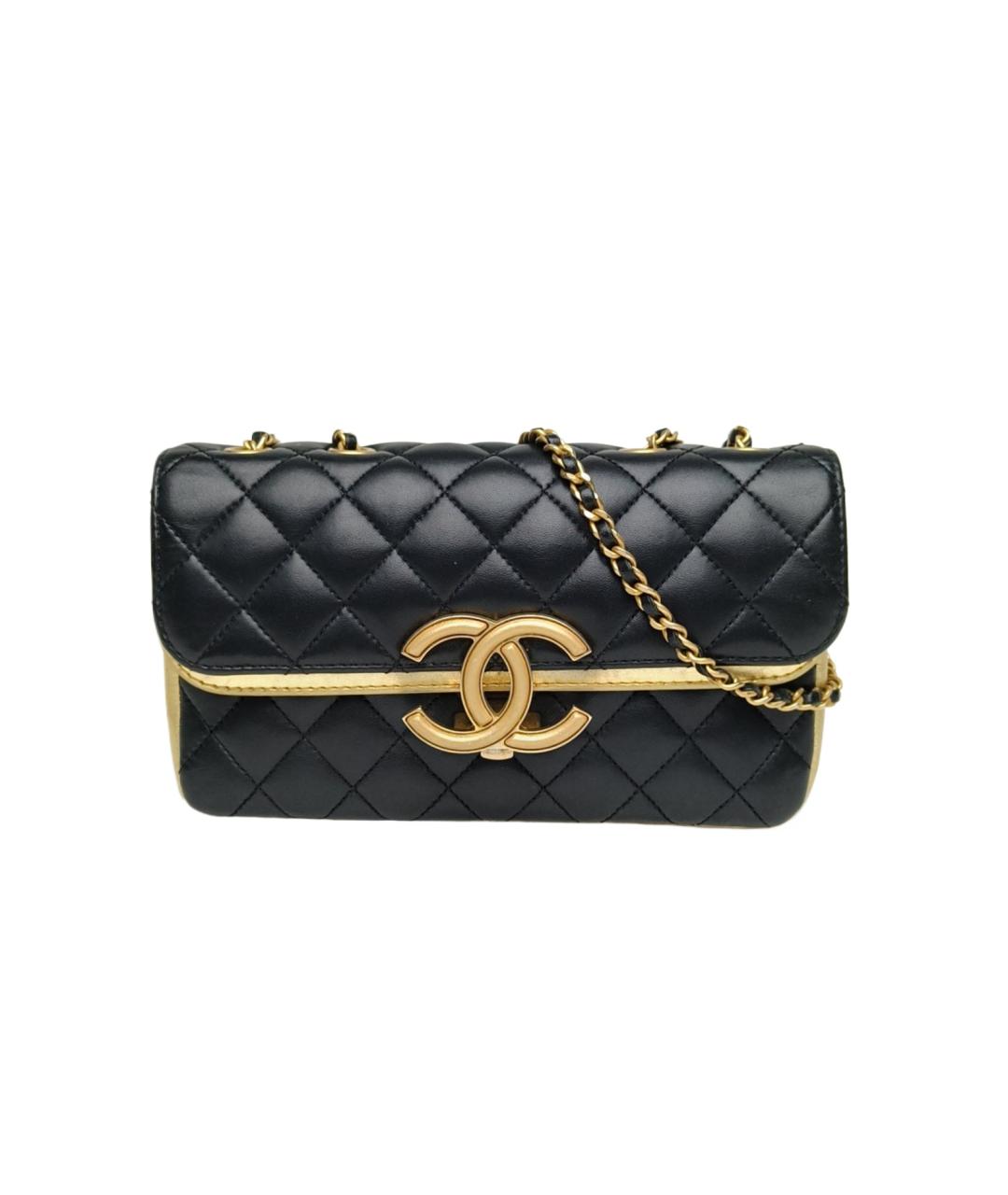 CHANEL Черная кожаная сумка через плечо, фото 9