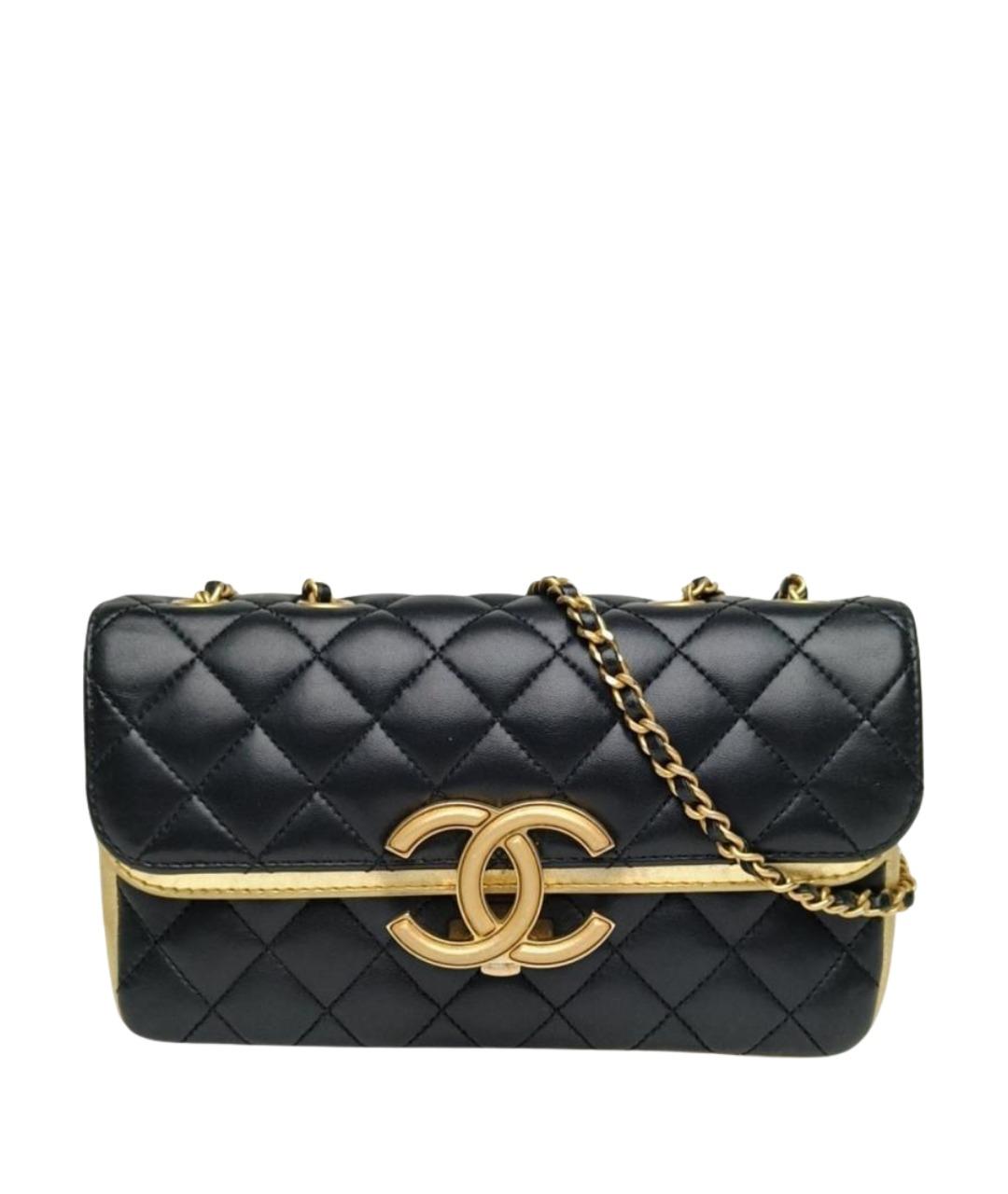 CHANEL Черная кожаная сумка через плечо, фото 1