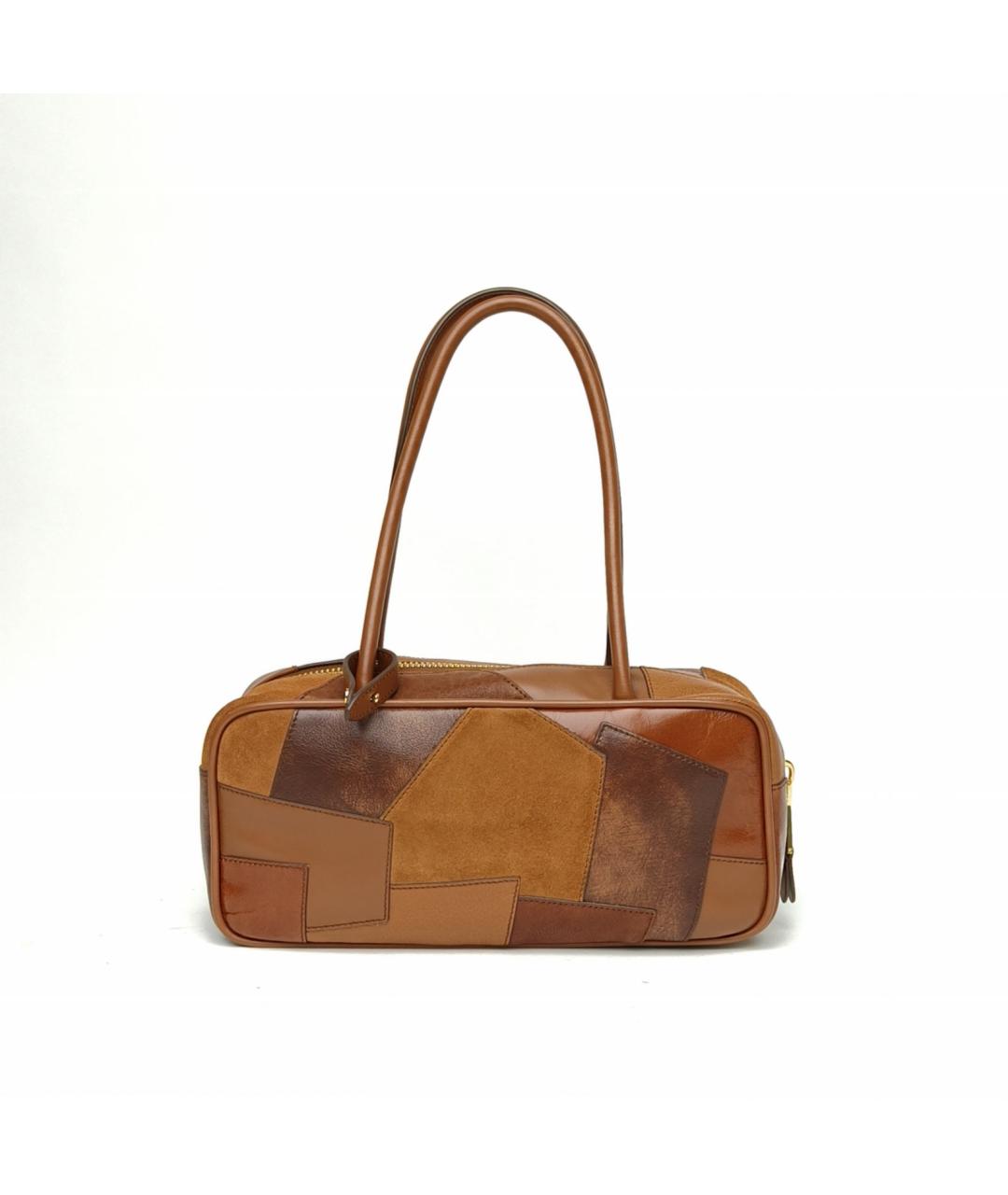 MIU MIU Коричневая кожаная сумка через плечо, фото 4