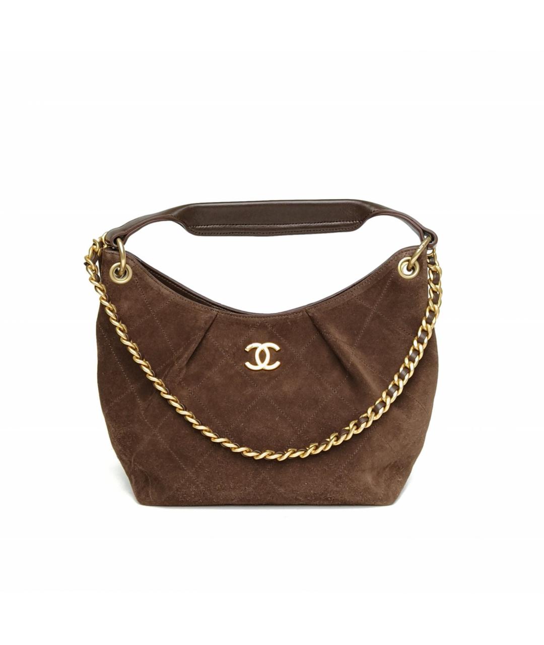 CHANEL Коричневая замшевая сумка через плечо, фото 2
