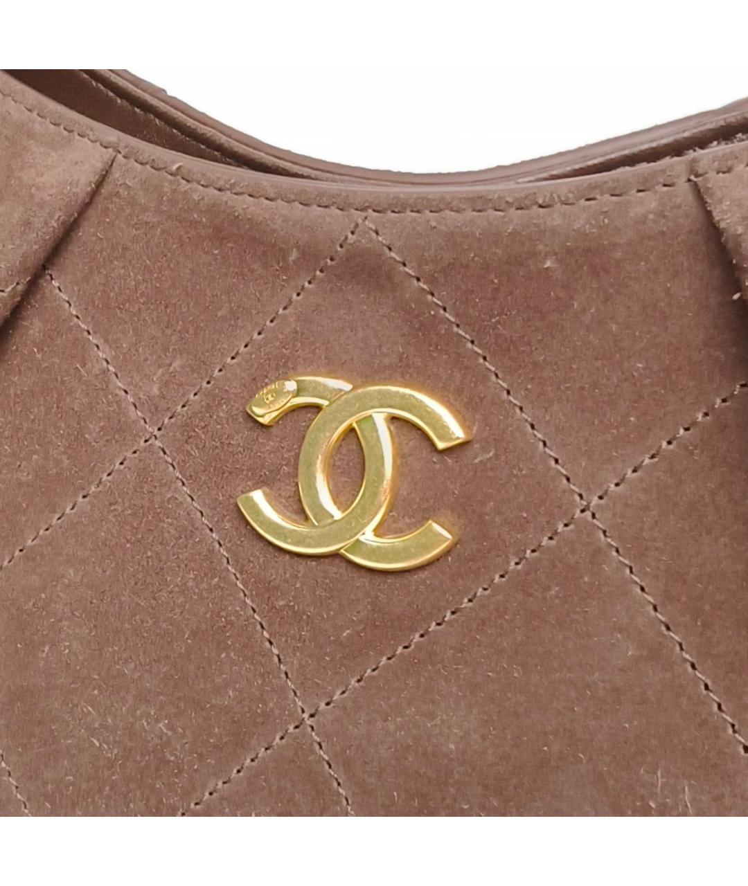 CHANEL Коричневая замшевая сумка через плечо, фото 7