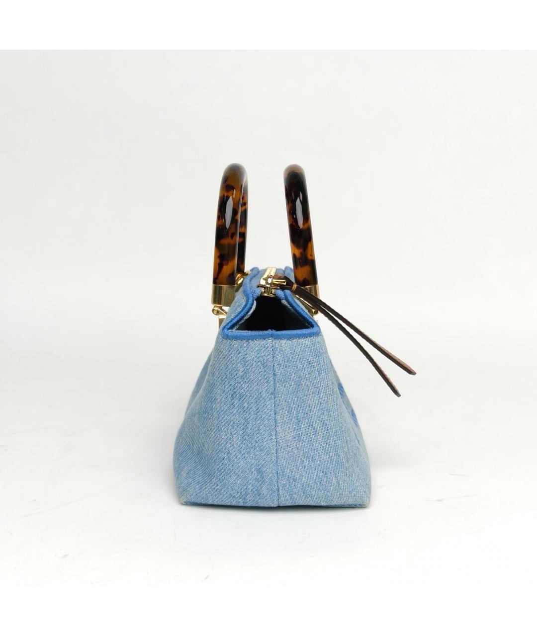 FENDI Голубая сумка через плечо, фото 3
