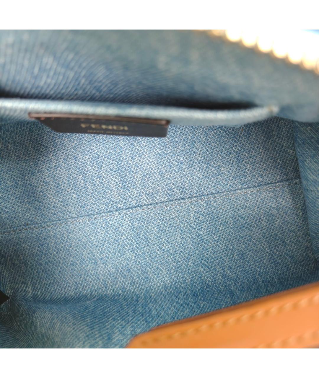 FENDI Голубая сумка через плечо, фото 7