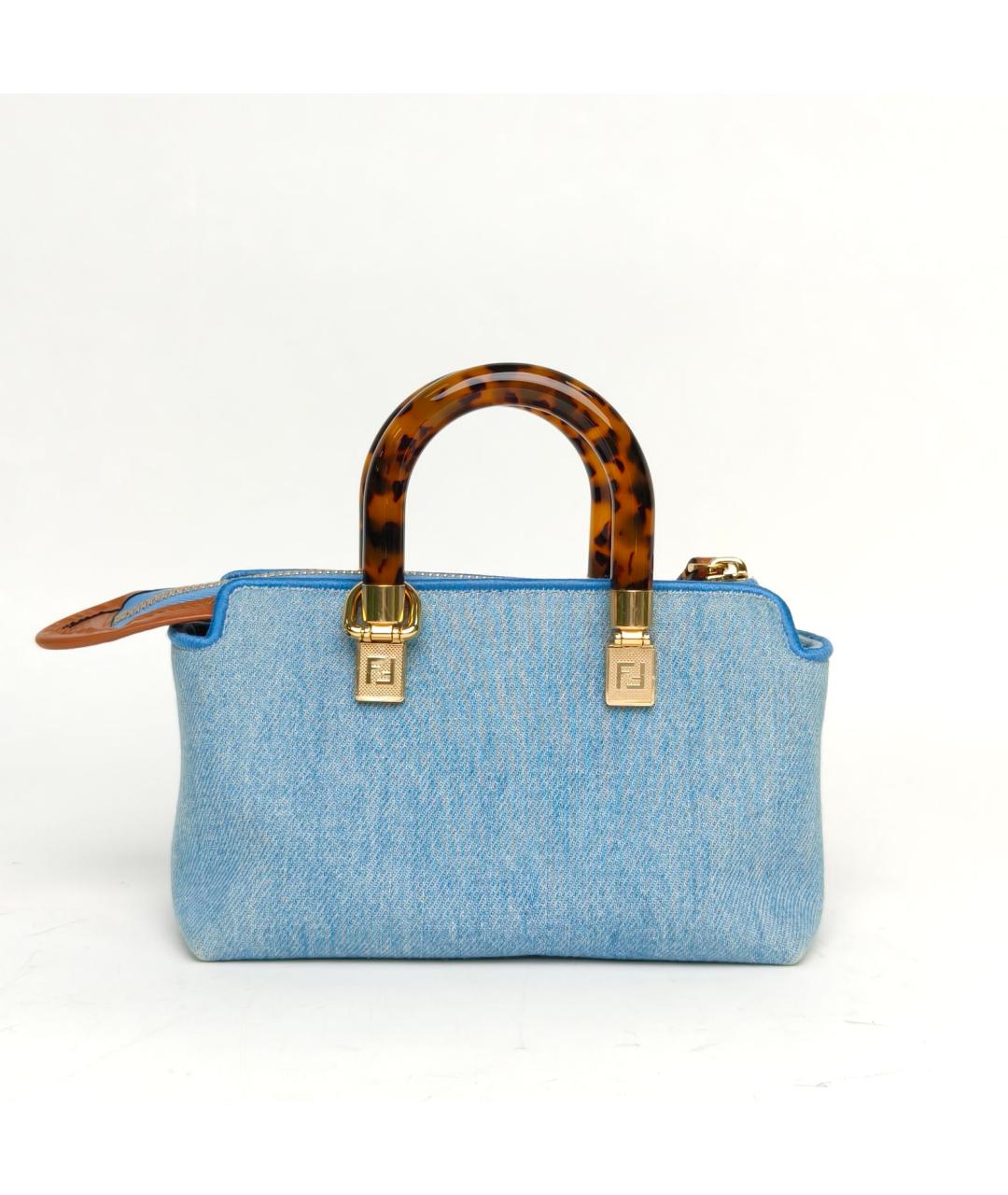 FENDI Голубая сумка через плечо, фото 4