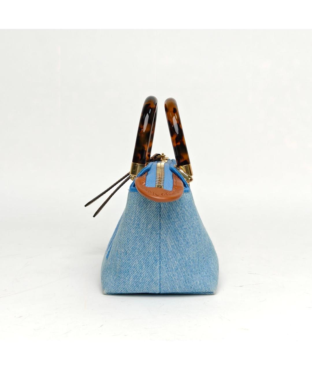 FENDI Голубая сумка через плечо, фото 5