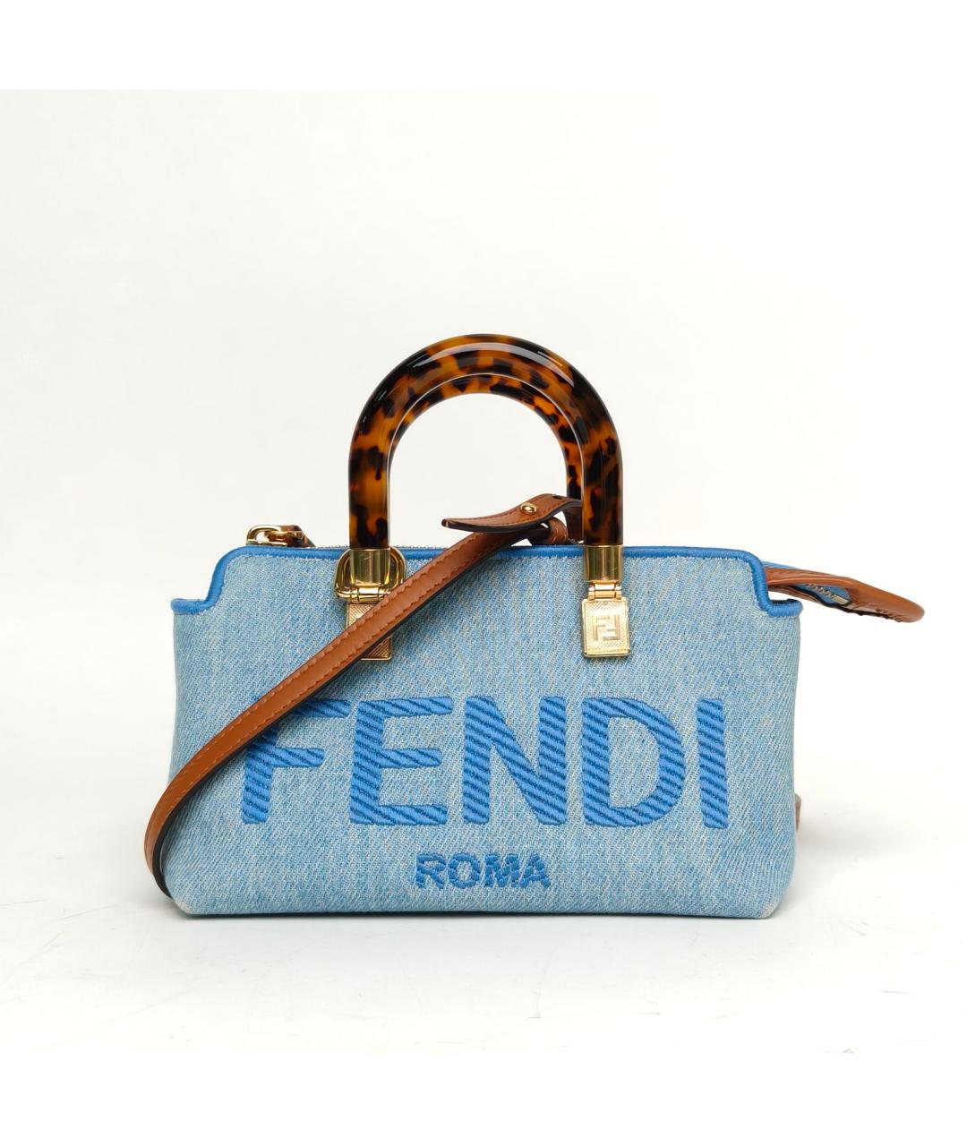 FENDI Голубая сумка через плечо, фото 2