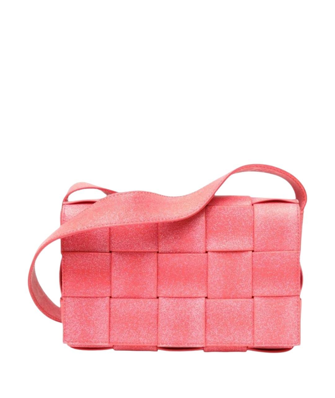 BOTTEGA VENETA Розовая кожаная сумка через плечо, фото 1