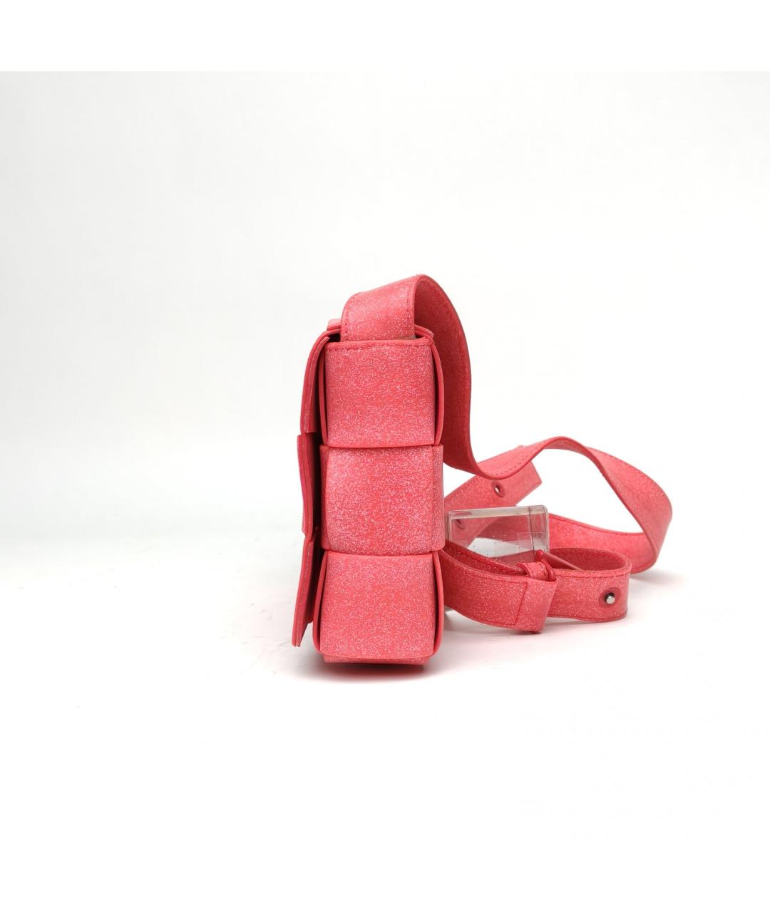 BOTTEGA VENETA Розовая кожаная сумка через плечо, фото 3