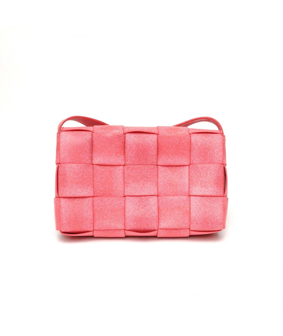 BOTTEGA VENETA Розовая кожаная сумка через плечо, фото 4