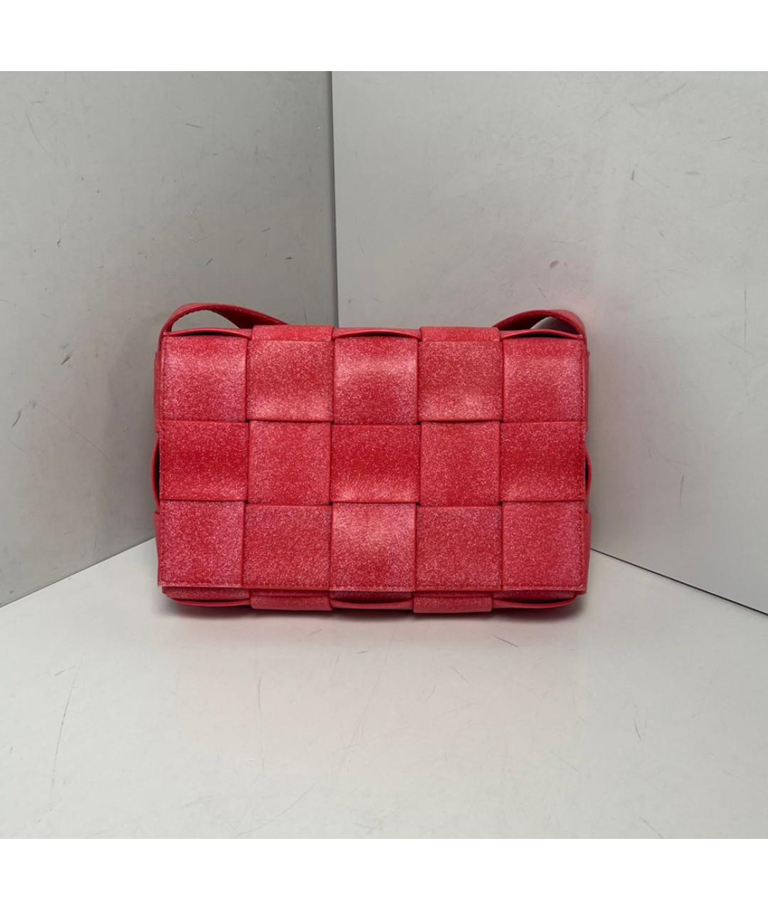 BOTTEGA VENETA Розовая кожаная сумка через плечо, фото 8