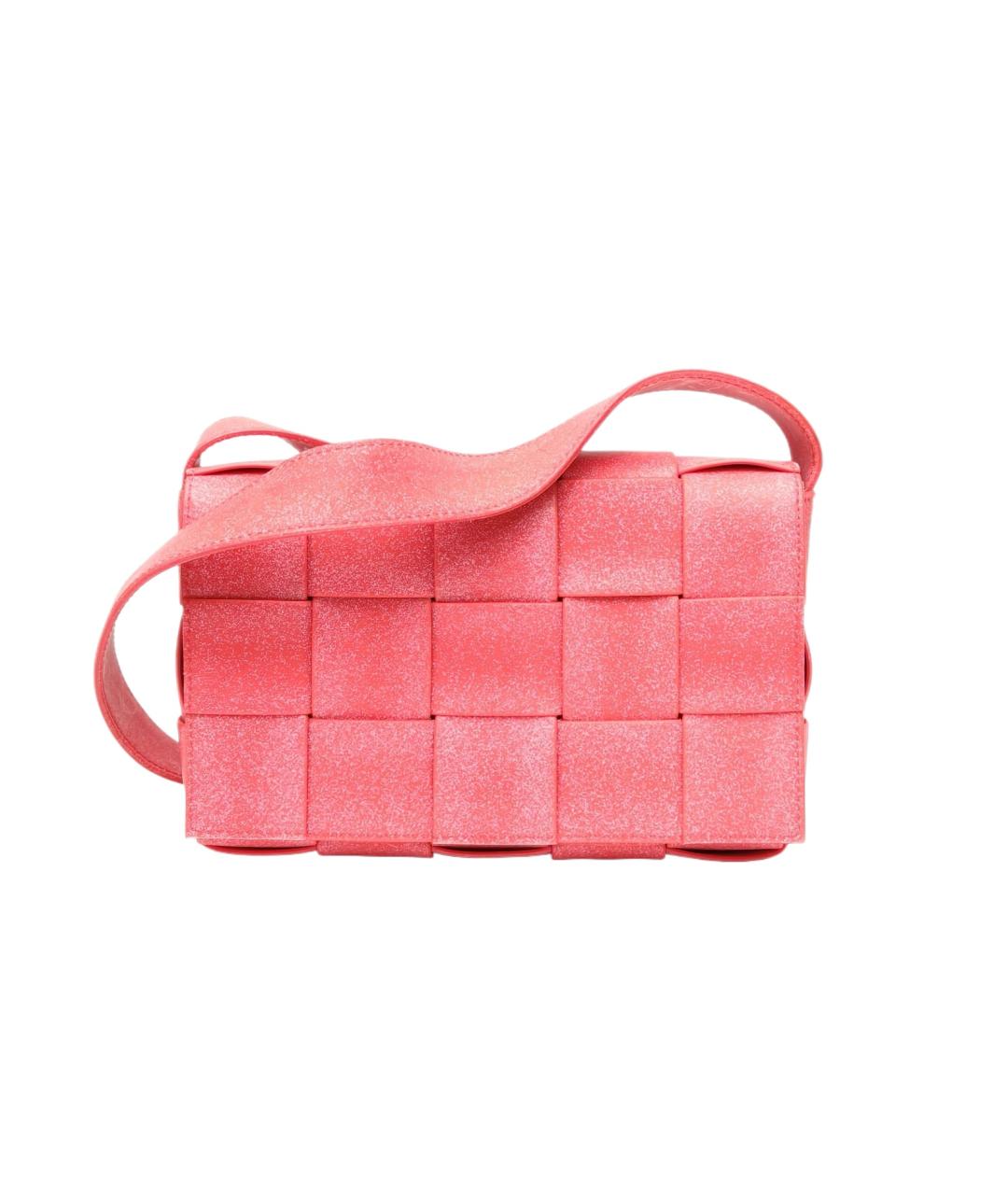 BOTTEGA VENETA Розовая кожаная сумка через плечо, фото 9