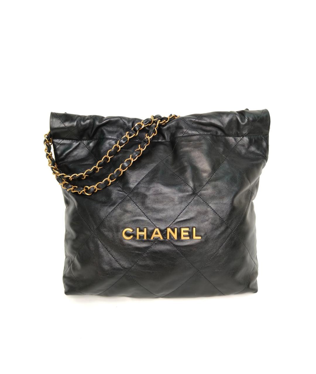 CHANEL Черная кожаная сумка через плечо, фото 2