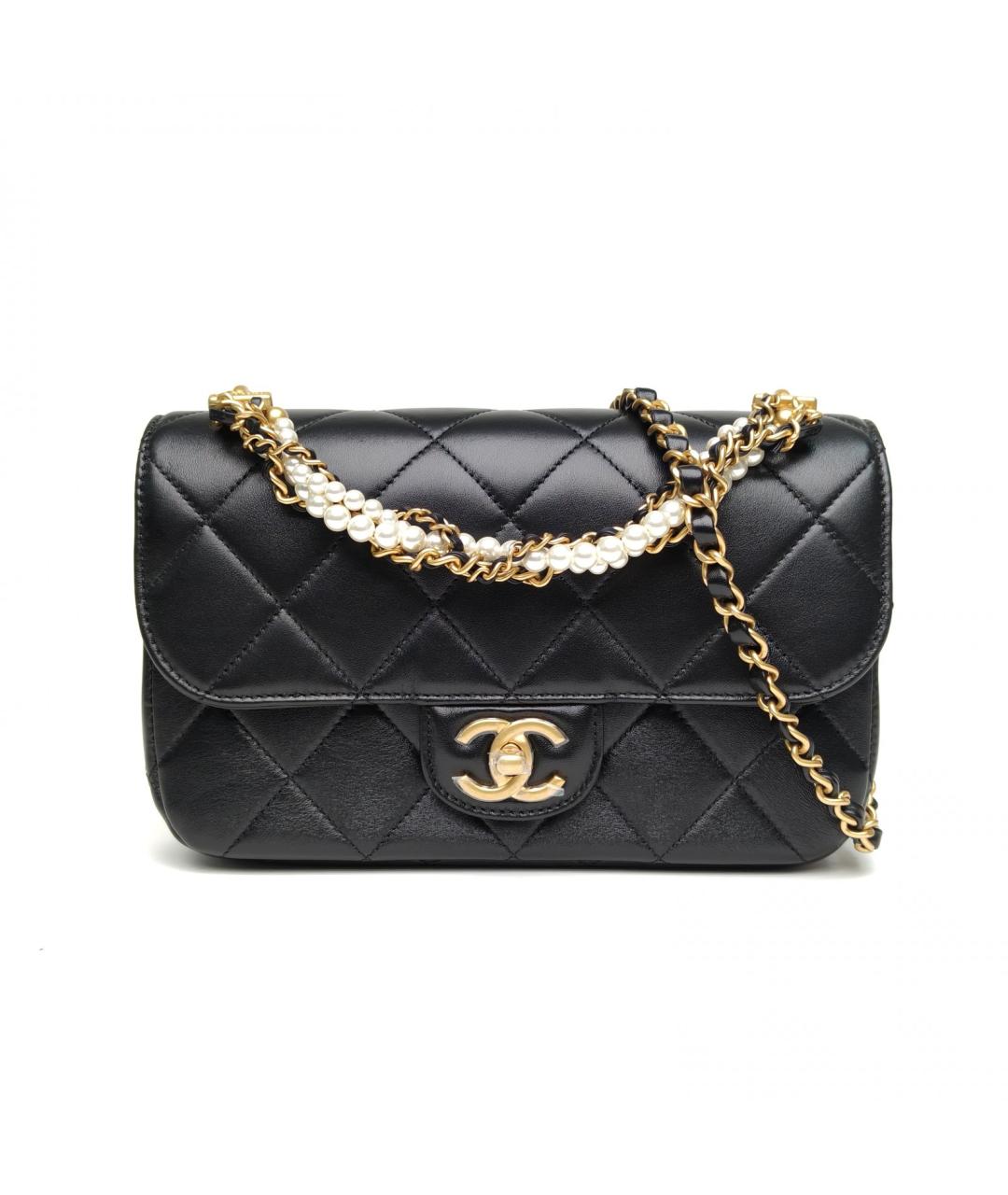 CHANEL Черная кожаная сумка через плечо, фото 2