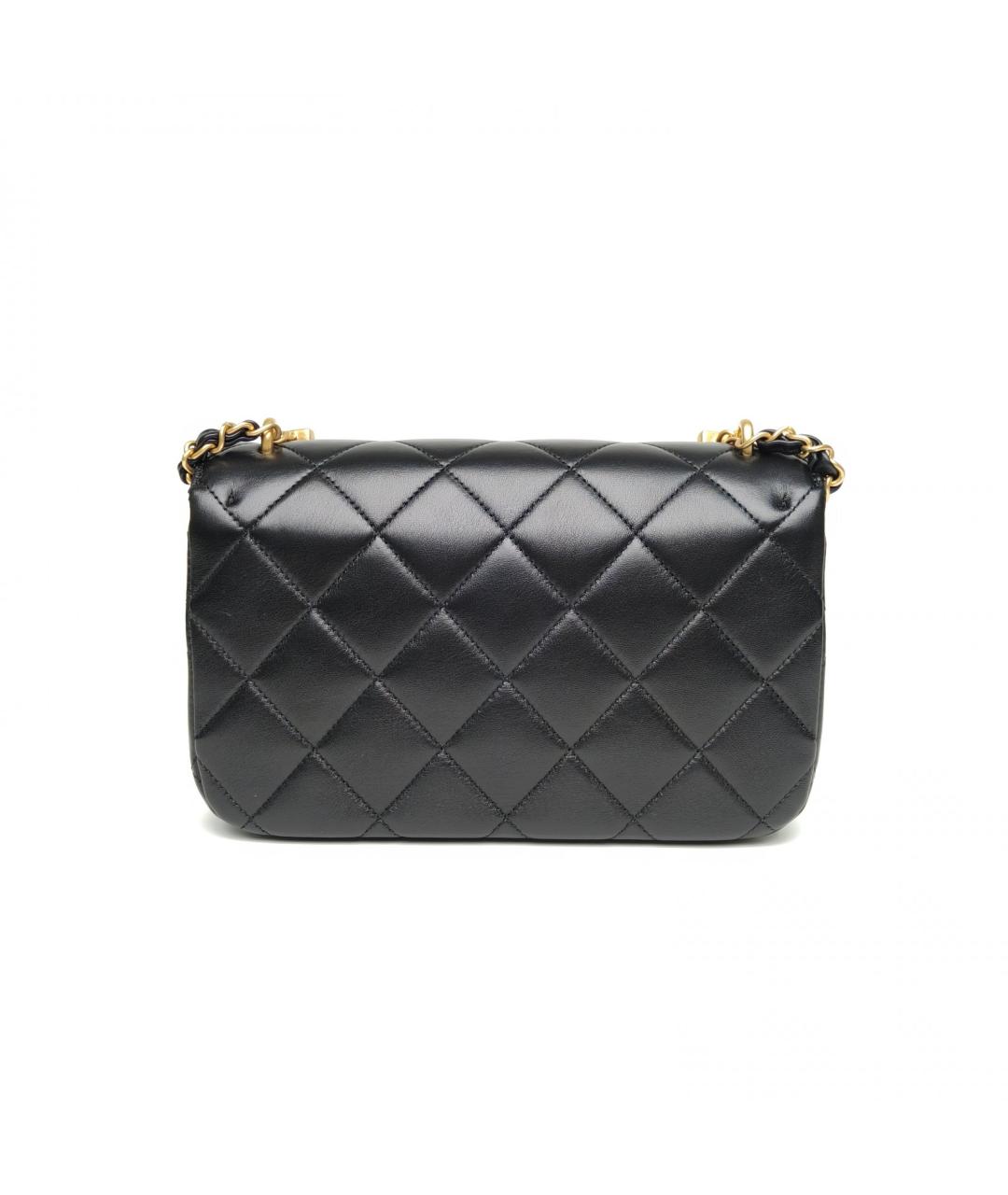 CHANEL Черная кожаная сумка через плечо, фото 4