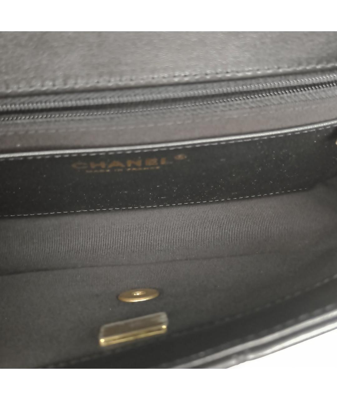 CHANEL Черная кожаная сумка через плечо, фото 8