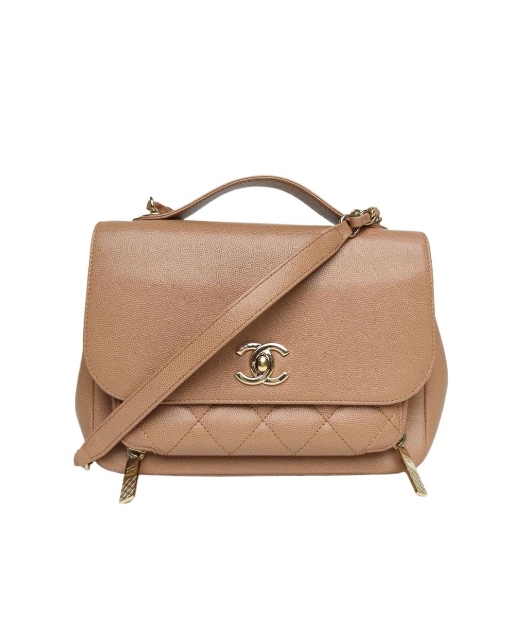 CHANEL Коричневая кожаная сумка через плечо, фото 9