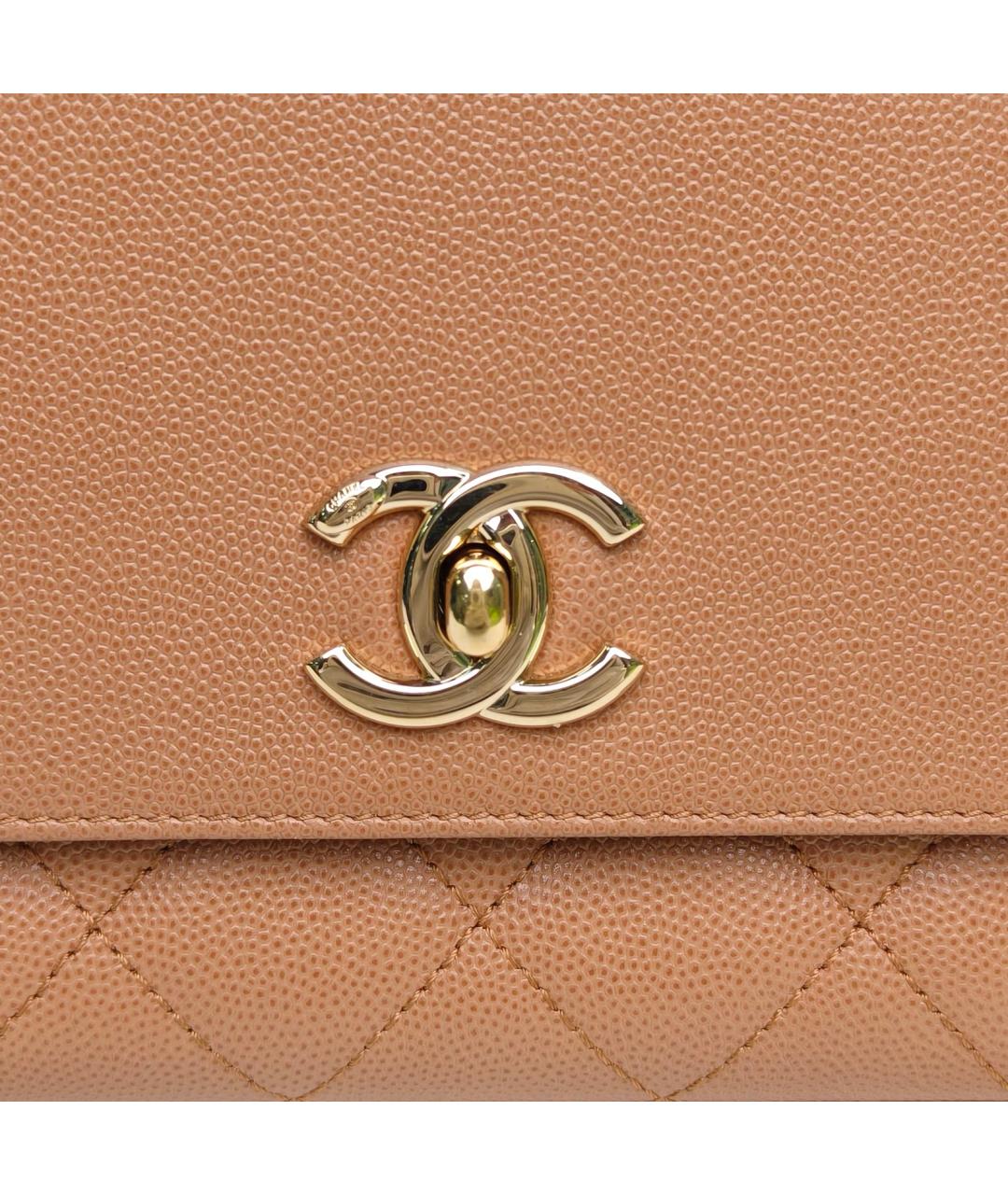 CHANEL Коричневая кожаная сумка через плечо, фото 7