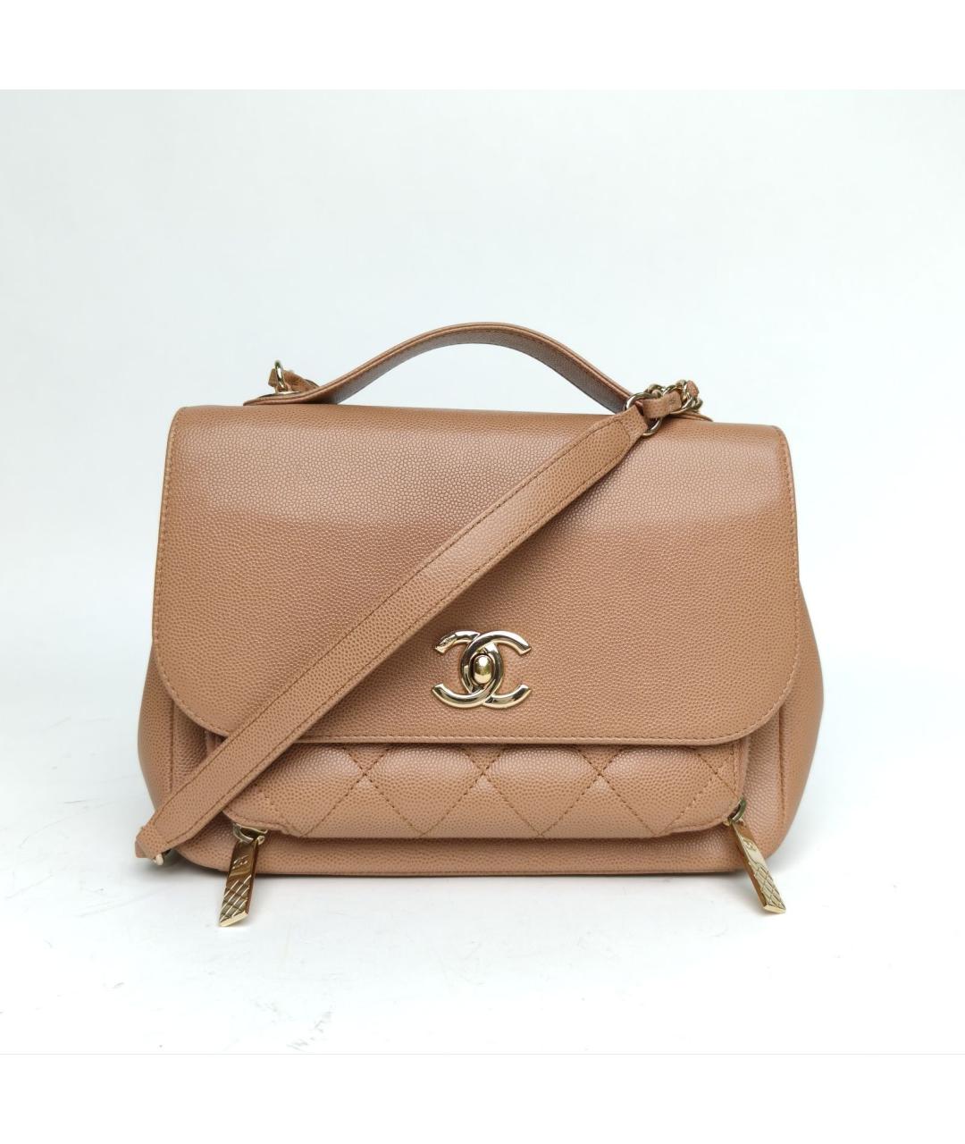 CHANEL Коричневая кожаная сумка через плечо, фото 2