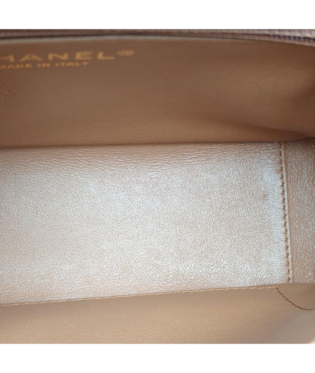 CHANEL Коричневая кожаная сумка через плечо, фото 8