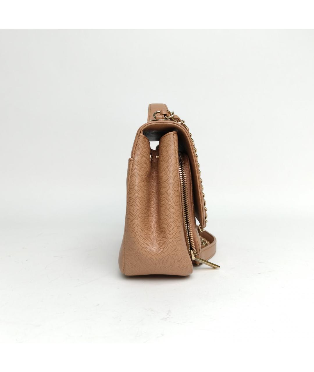 CHANEL Коричневая кожаная сумка через плечо, фото 3