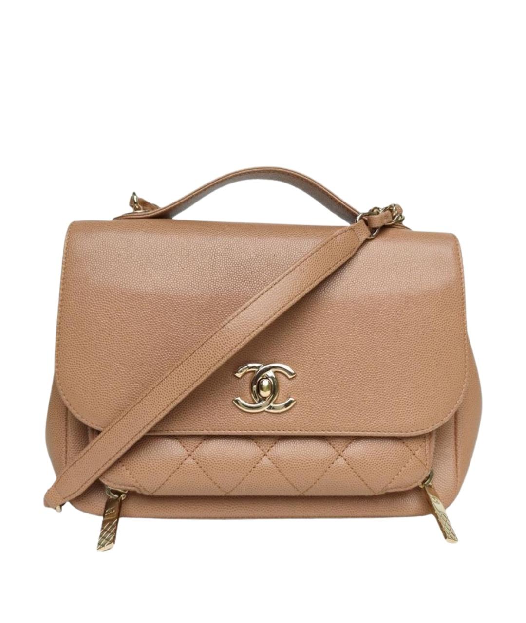 CHANEL Коричневая кожаная сумка через плечо, фото 1